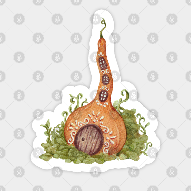 Pumpkin Fairy House - Pumpkin Halloween - Sticker