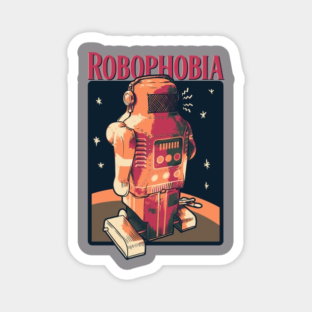 Robophobia Magnet by The Jhaku