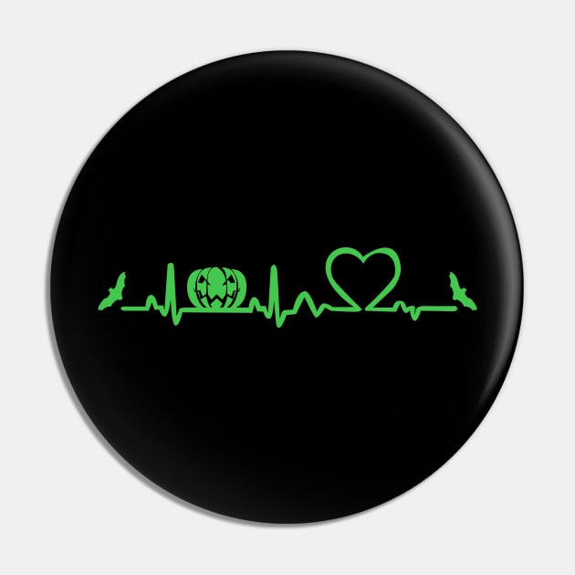 Halloween  Tractor Heartbeat Nurse T-shirt Pin by JDaneStore