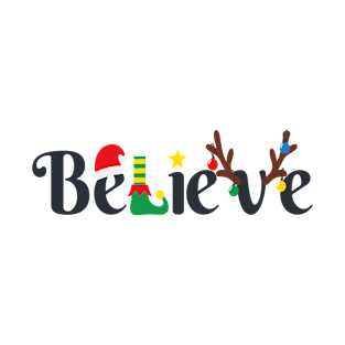 Believe Christmas Theme T-Shirt