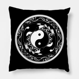 Yin Yang Orcas Pillow