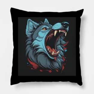 Hilarious wolf tearing Pillow