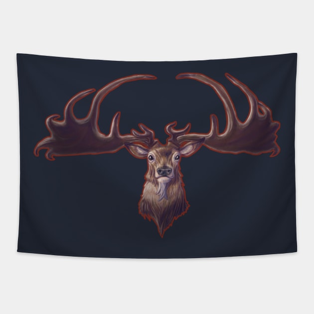 Megaloceros giganteus (Irish Elk) Tapestry by CoffeeBlack