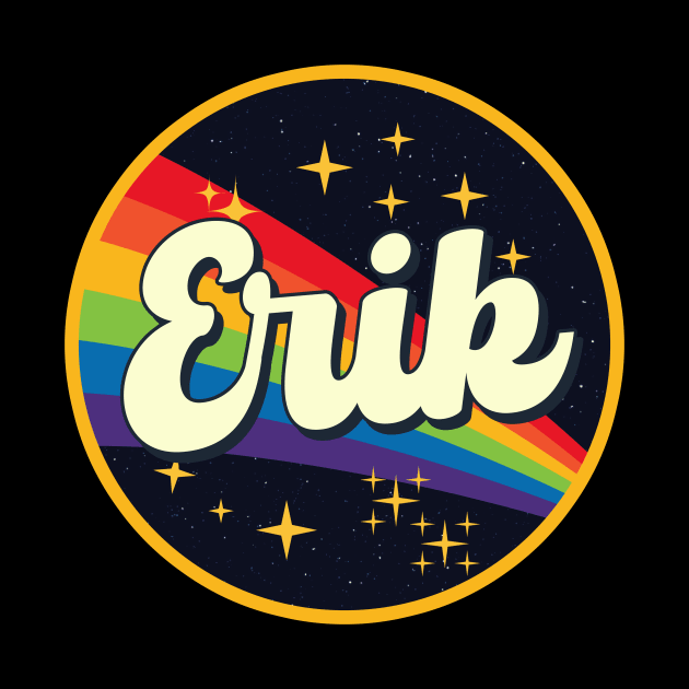 Erik // Rainbow In Space Vintage Style by LMW Art