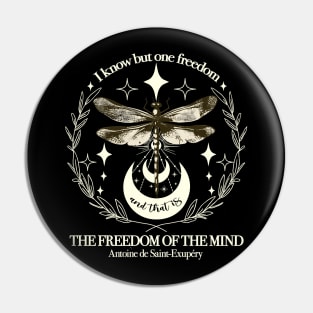 Freedom quote design in ivory Pin