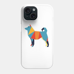 Geometric Colorful Dog Abstract Retro Design Abstract Animal Phone Case