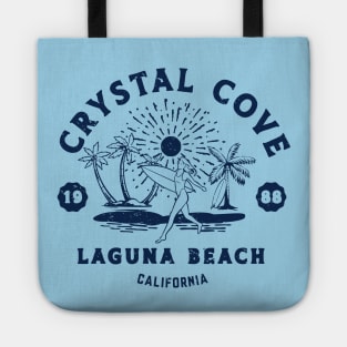 Vintage Crystal Cove Surfing // Retro California Beach Laguna Beach 1988 Tote