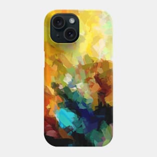 Orange Sunset Fire Abstract Painting Phone Case