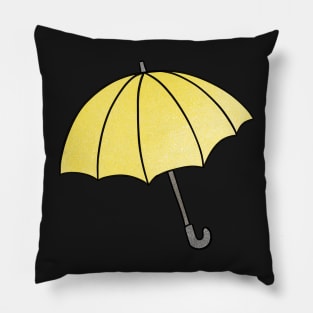 Yellow Umbrella Pattern Pillow