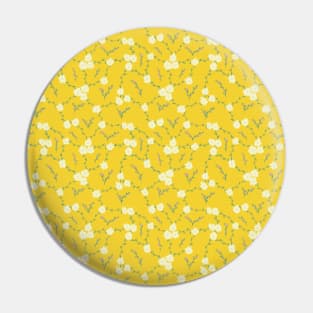 Spring Longing Collection - Spring Flowers Yellow Pattern Pin