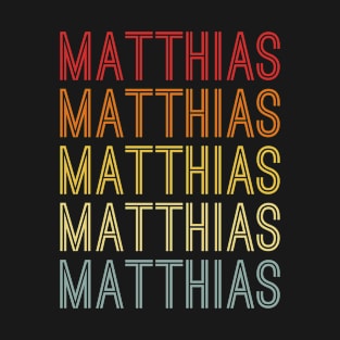 Matthias Name Vintage Retro Pattern T-Shirt