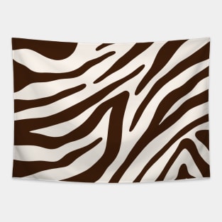 African Animal Print Brown Zebra Tapestry