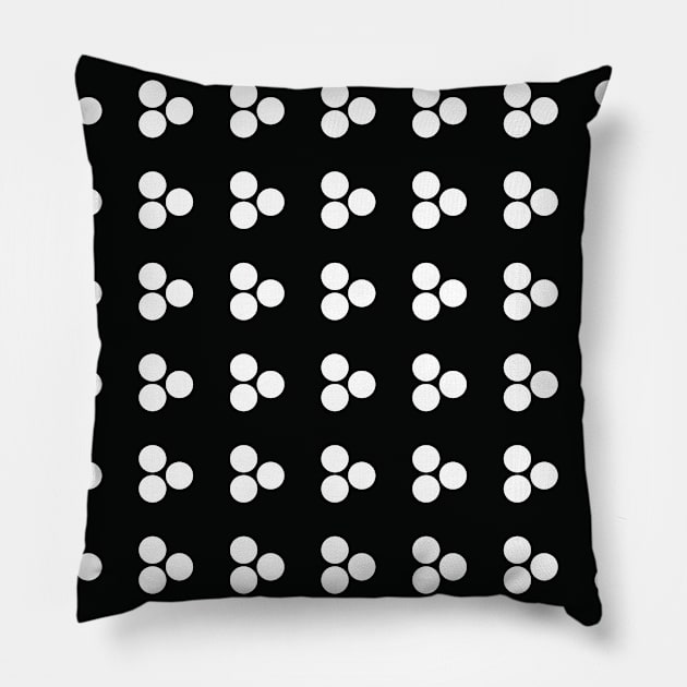 Black and White Polka Dots Seamless Pattern 013#002 Pillow by jeeneecraftz