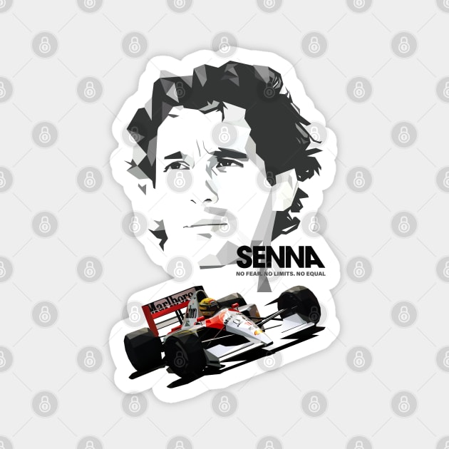 Ayrton Senna Portrait Magnet by pxl_g