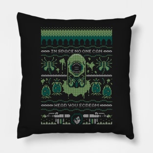 No One Will Hear you Scream Ugly Sweater Pillow