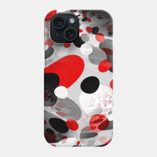 Stir Crazy - Abstract - Red, Gray, Black, White Phone Case