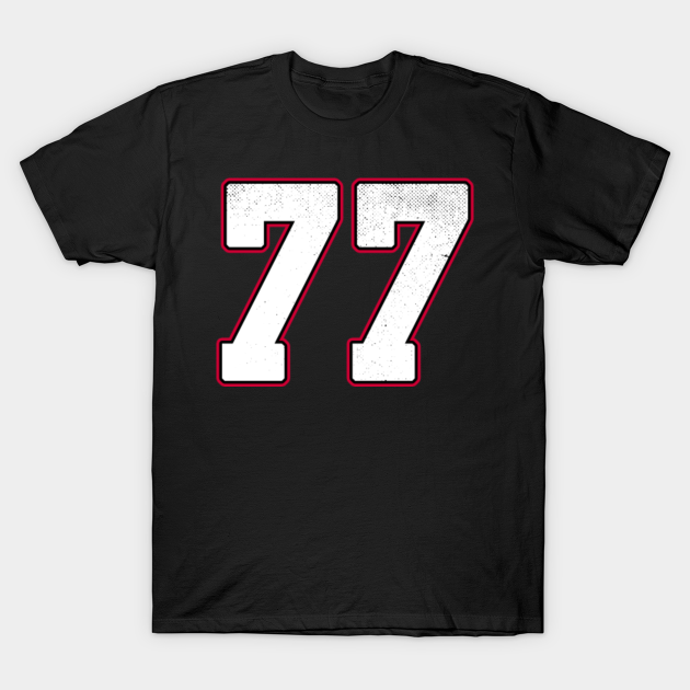 Number Seventy-seven - 77 Classic Vintage Sport - Numbers - T-Shirt ...