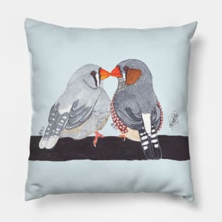 Zebra Finch Pillow