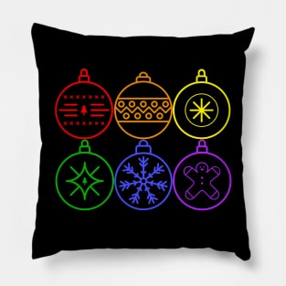 Rainbow Gay Pride Christmas Ornaments Pillow