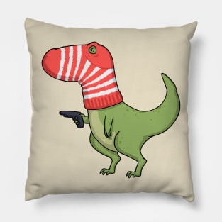 Dangerous Dinosaur Funny Dinosaur Design Pillow