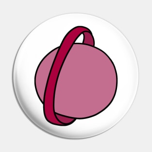 Pink Ringed Planet Pin