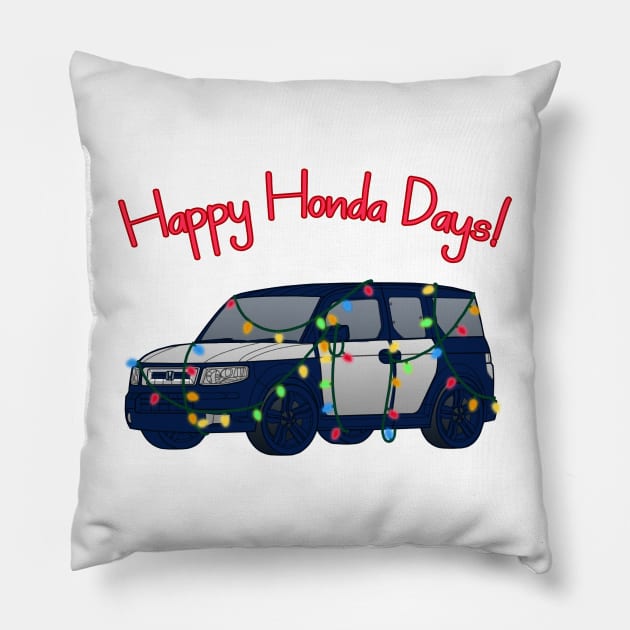 Happy Honda Days! [Color Lights] Pillow by CharismaCat