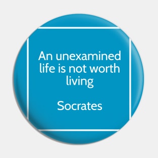 Inspirational Socrates Quote T-Shirt Pin