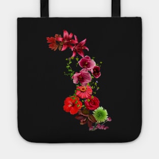 Flower Lover. Flowers on Black Tote