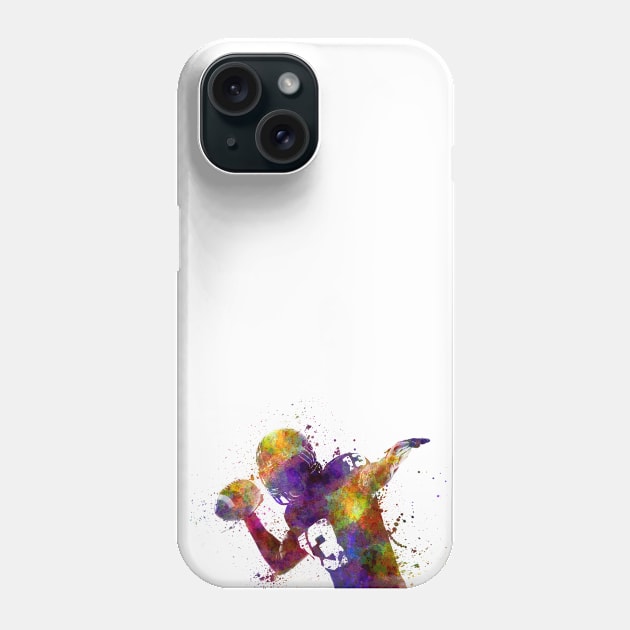 American football in watercolor Phone Case by PaulrommerArt