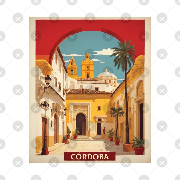 Cordoba Spain Travel Tourism Retro Vintage by TravelersGems