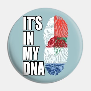 Malagasy And Dutch Mix Heritage DNA Flag Pin