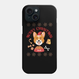 Merry Christmas Santa Dog Funny Dog and Cute Dog Lovers Phone Case