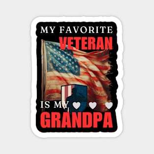 My Favorite Veteran Is My Grandpa-Memorial Day Magnet