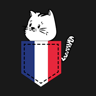 Patriotic Pocket Pussy - Cat Lover -  French Patriot T-Shirt