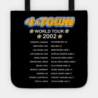 4Town world tour dates 2002 concert tee Tote