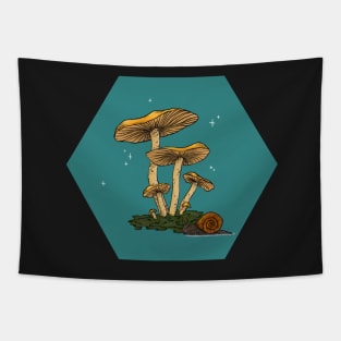 Mushrooms & Snail Tapestry