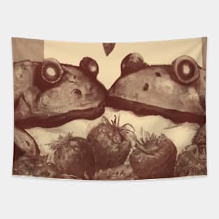 vintage valentine frogs Tapestry