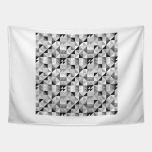 Gray Squares Geometric Pattern Optical illusion Tapestry