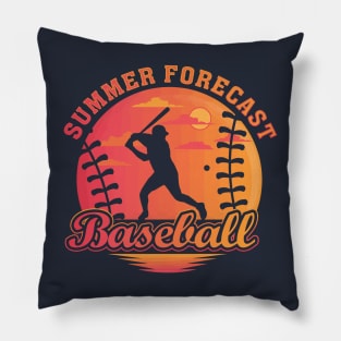 Summer Baseball Forecast Sunny Days and Double Plays Pillow