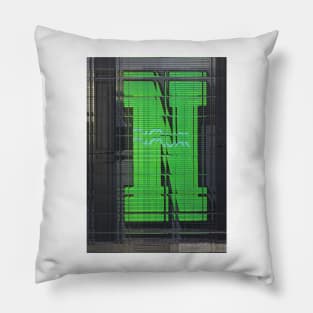 CAPITAL LETTER N. BLURRED but BOLD UPPER CASE Pillow