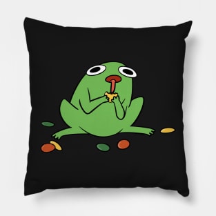 Froggie eating M&M's Pillow