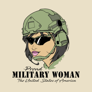 Proud Military Woman  V3  (light tees) T-Shirt