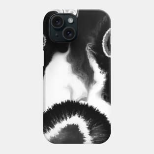 Fluid Black and White Abstract Paint Phone Case