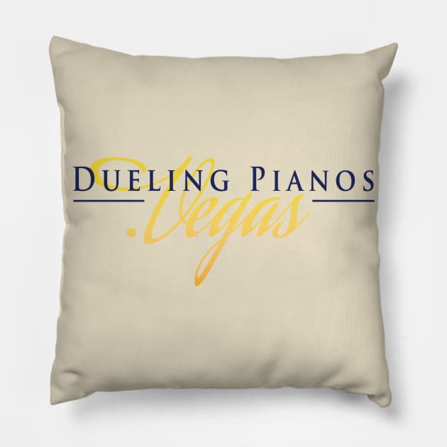 Dueling Pianos.Vegas Navy Blue & Yellow Stylish Pillow by DuelingPianos.Vegas