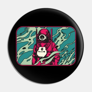 astronaut psychedelic Pin