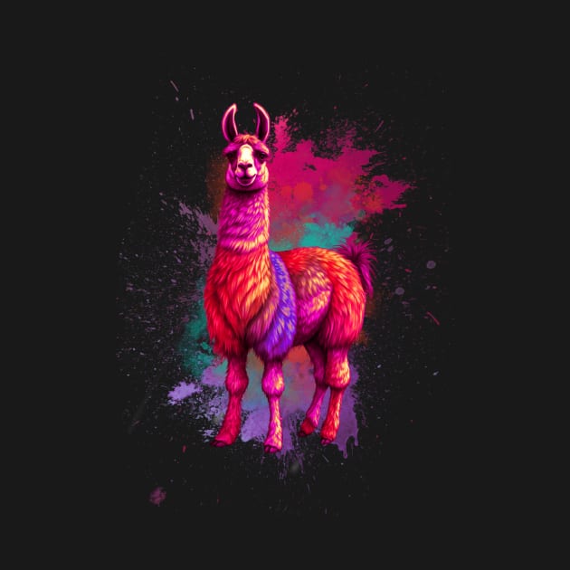 Colorful Llama by Trip Tank