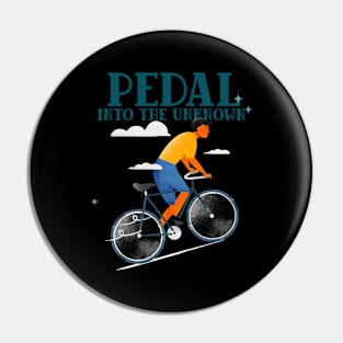 PEDAL INTO THE UNKNOWN Adventure Cycling Pin