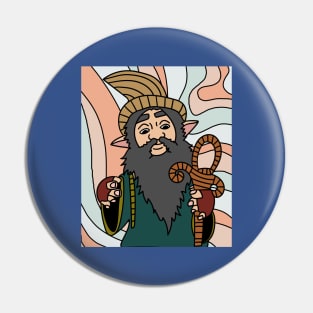 Funny Dwarf Garden Gnome Pin