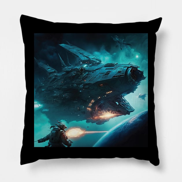 galactica Pillow by Trontee