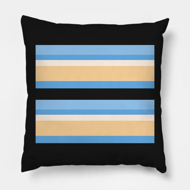 GROOVY RETRO BEACH PALETTE THEMED STRIPE PATTERN Pillow by KathyNoNoise